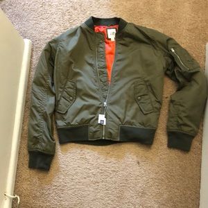Gap size small green bomber jacket new with tags